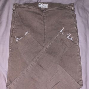 Tan Pull-On Jeggings